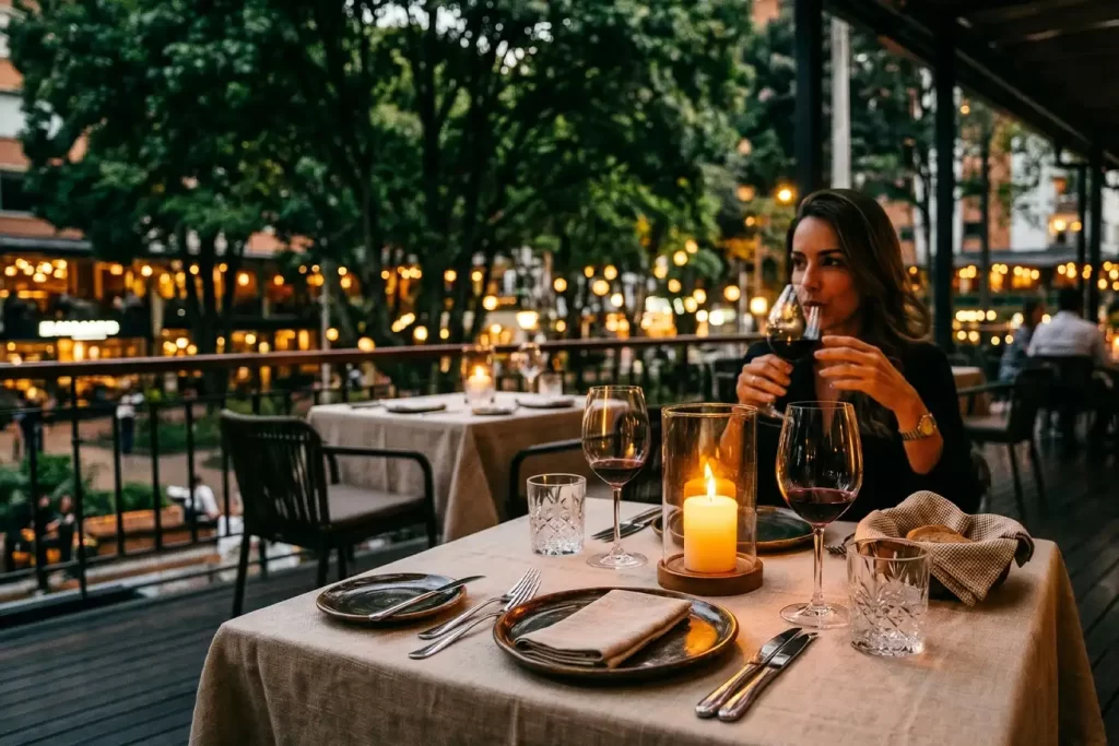 Gastronomía y estilo de vida de lujo en Bogotá: la vibrante oferta nocturna cerca del alojamiento en el Parque de la 93.